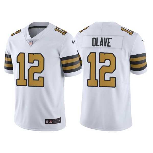 Men & Women & Youth New Orleans Saints #12 Chris Olave White Limited Stitched Jersey
